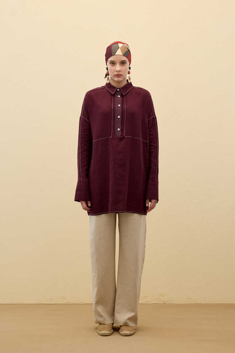 AJMER GÖMLEK BORDO - 4