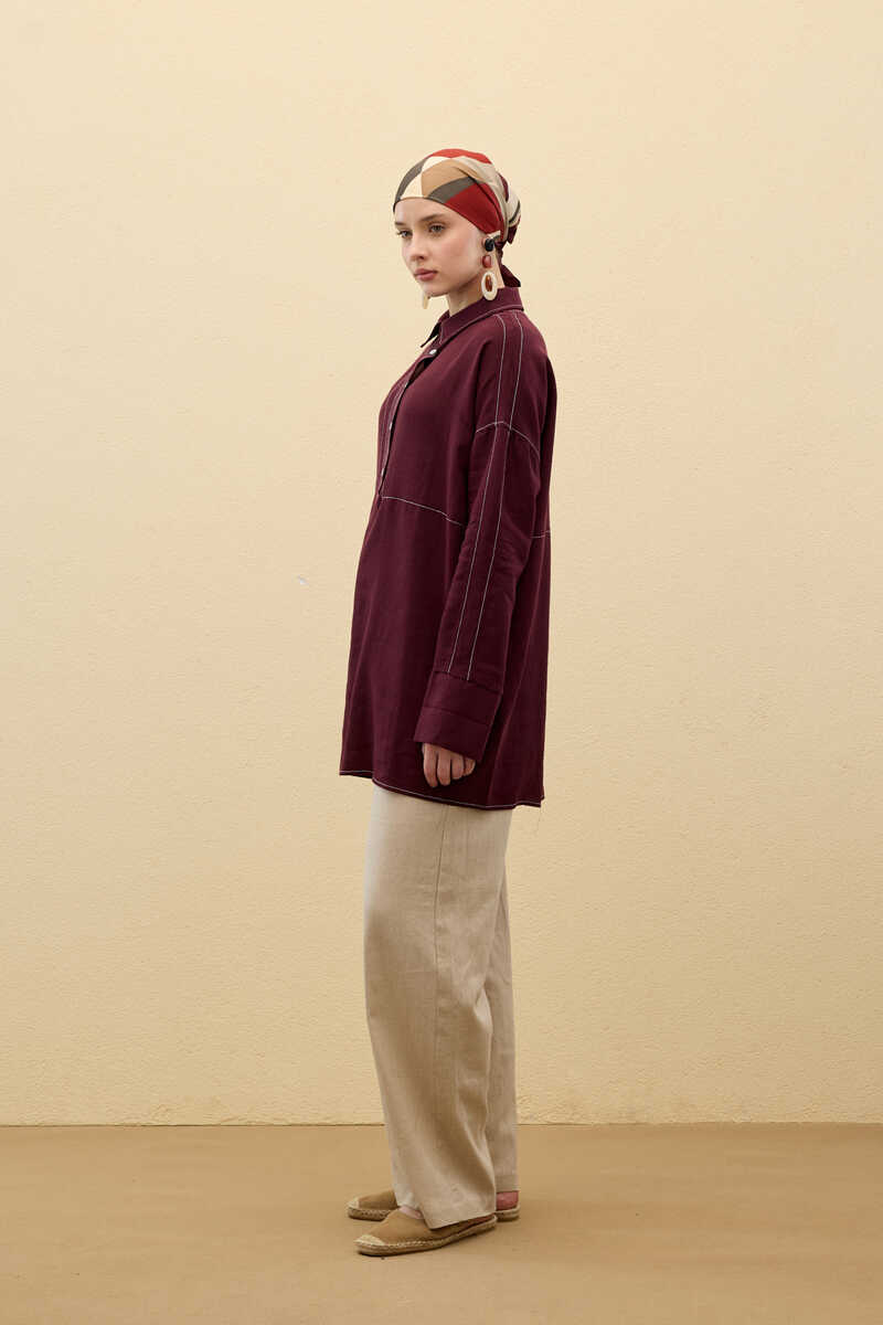 AJMER GÖMLEK BORDO - 5