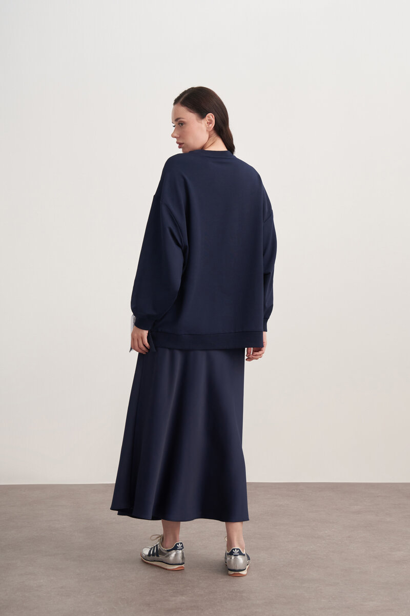 ANZE SWEAT LACİVERT - 5