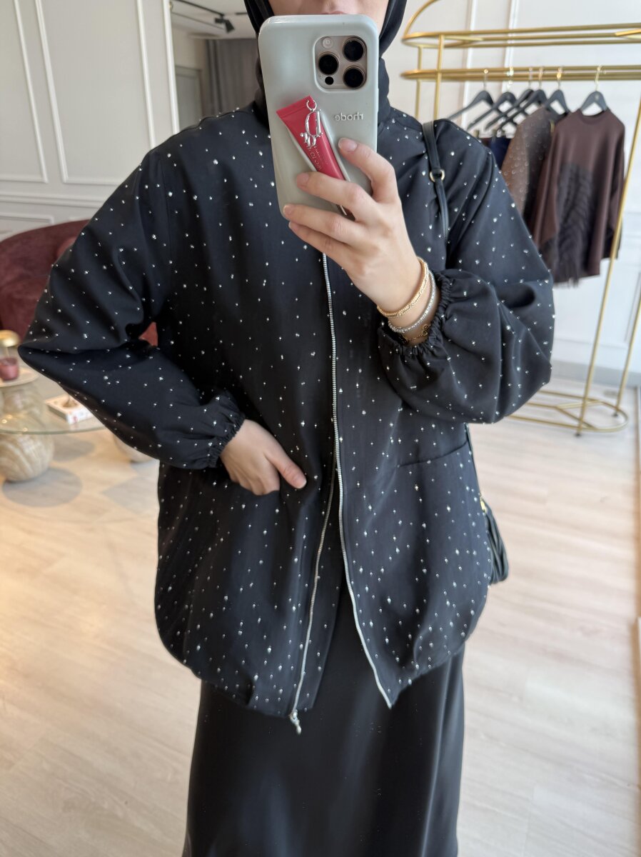 GLEAM BOMBER SİYAH - MMB (1)