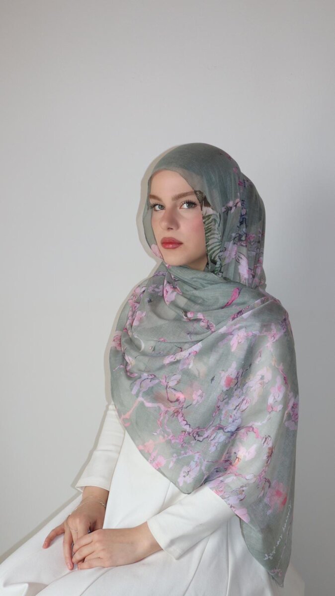 GLORY BAMBU ŞAL GRİ - 1