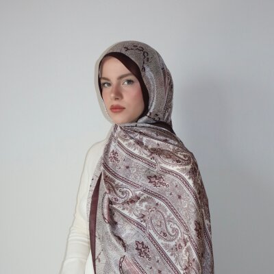 GLORY İPEK PAMUK ŞAL BORDO - 