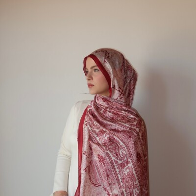 GLORY ŞAL İPEK PAMUK KIRMIZI - MMB