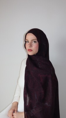 GLORY YÜN KAŞMİR SİYAH BORDO - 