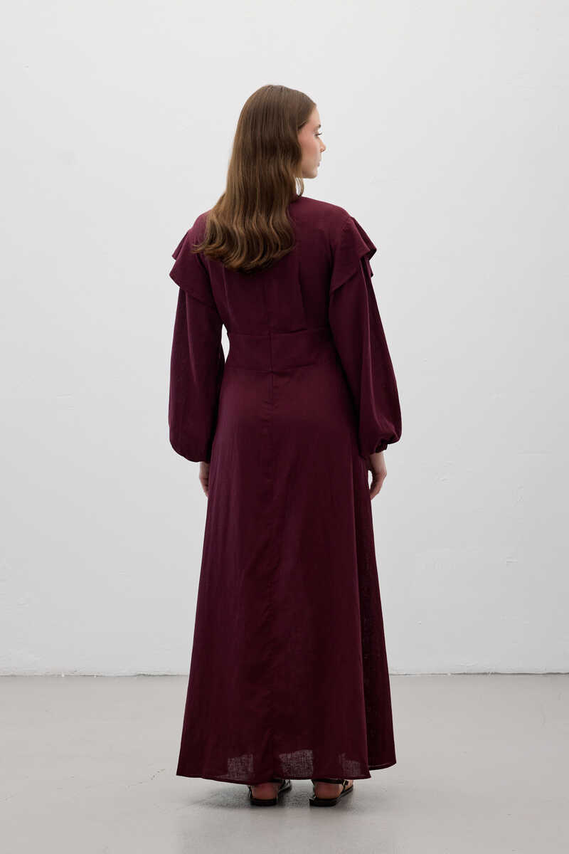 KATY ELBİSE BORDO - 6