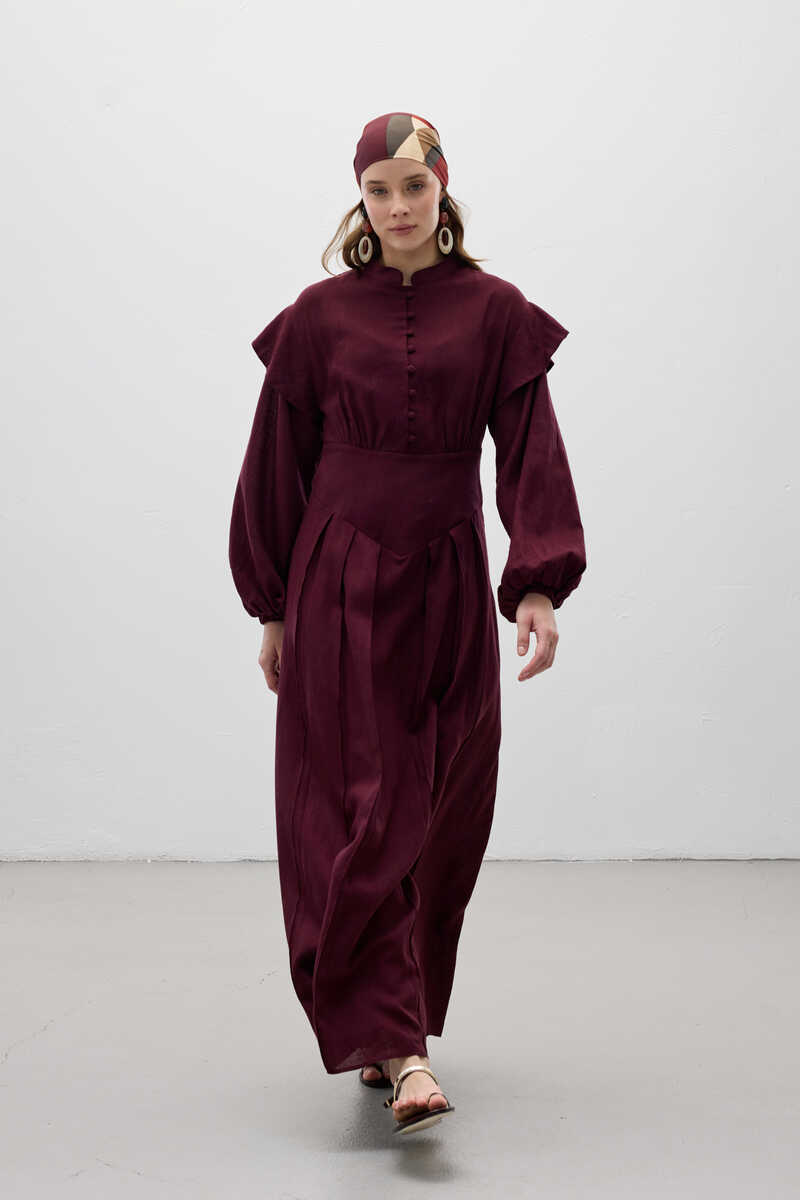KATY ELBİSE BORDO - 4