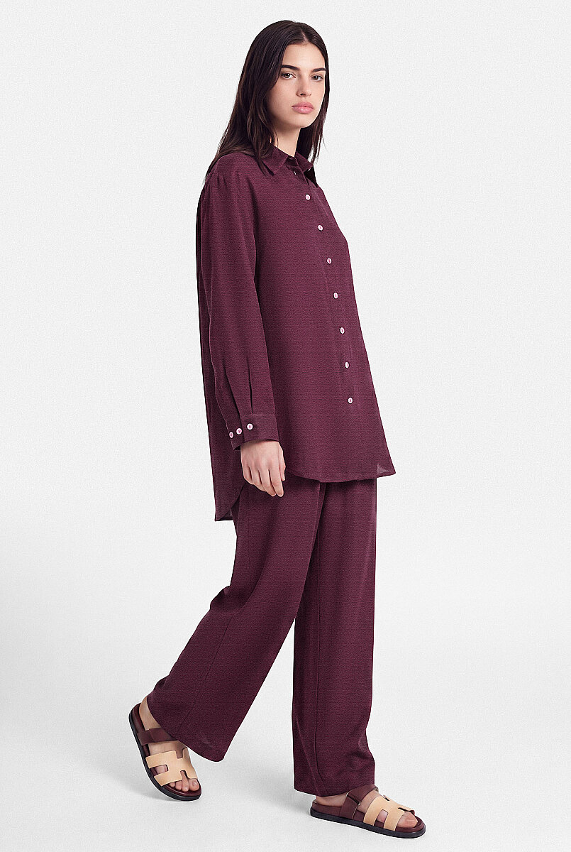 LİNE PANTOLONLU TAKIM BORDO - 3