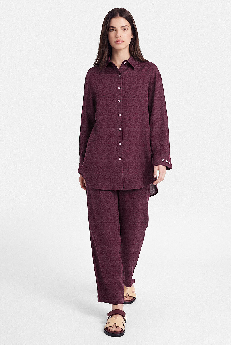 LİNE PANTOLONLU TAKIM BORDO - MMB