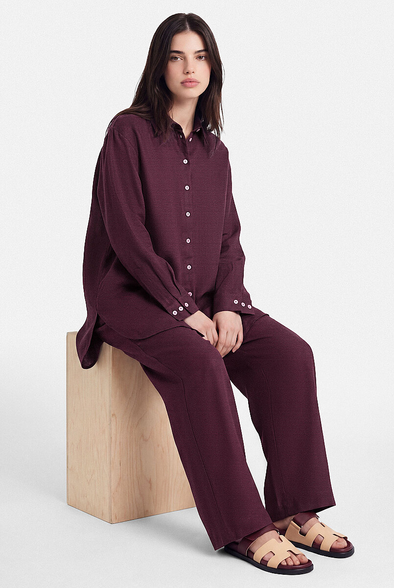 LİNE PANTOLONLU TAKIM BORDO - 6