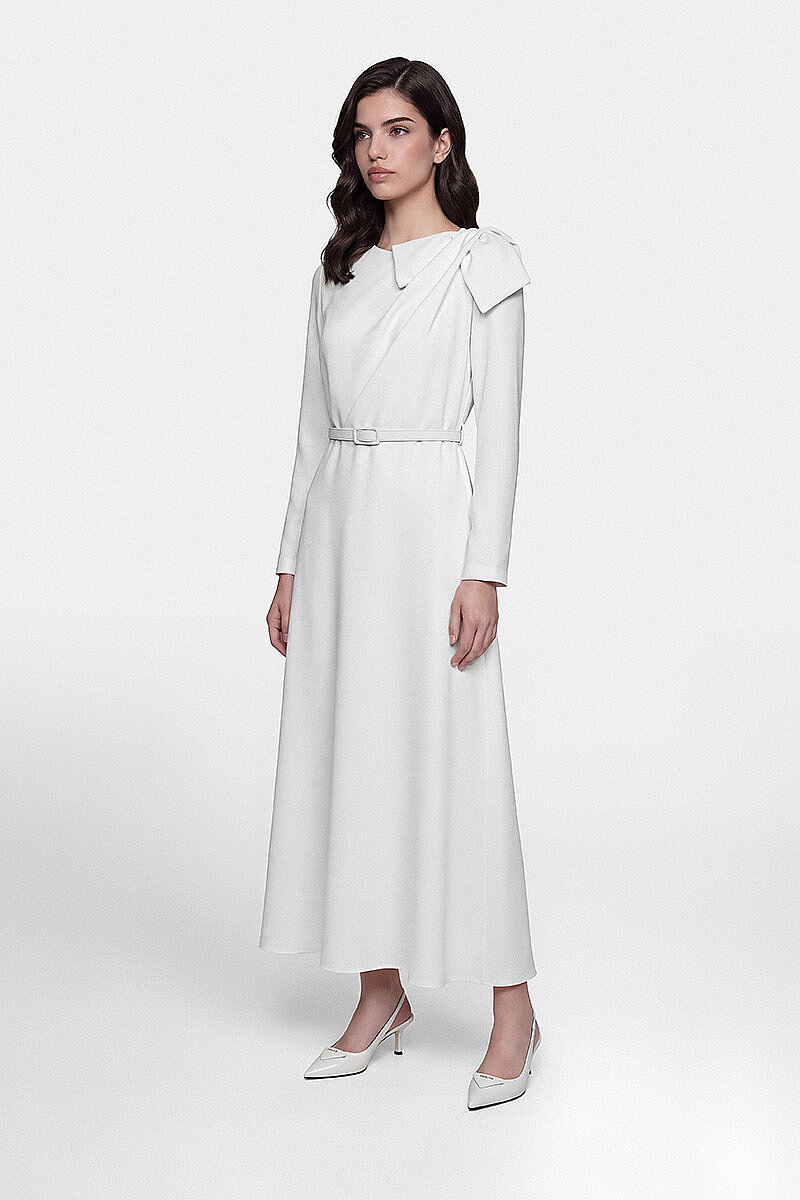 LORİN ELBİSE BEYAZ - MMB (1)