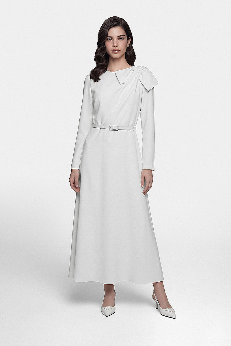 LORİN ELBİSE BEYAZ - MMB