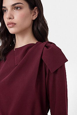 LORİN ELBİSE BORDO - MMB (1)