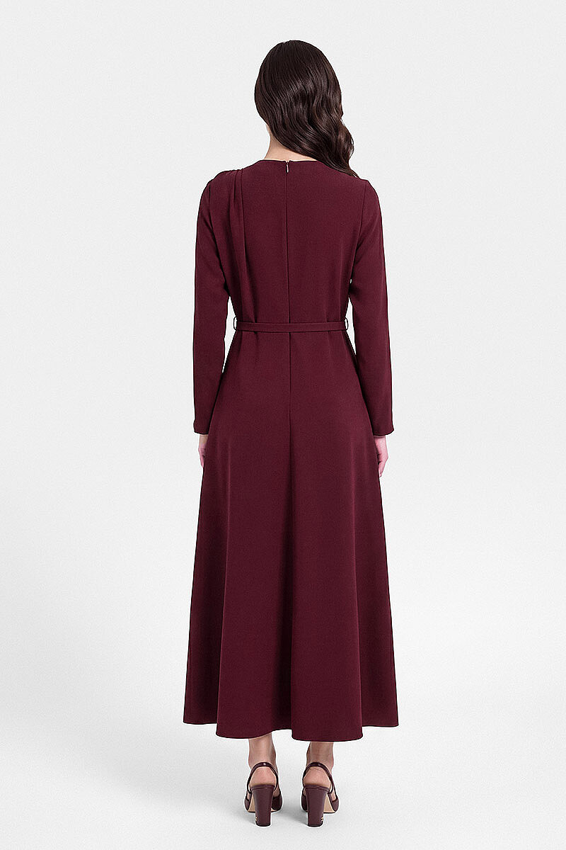 LORİN ELBİSE BORDO - 4