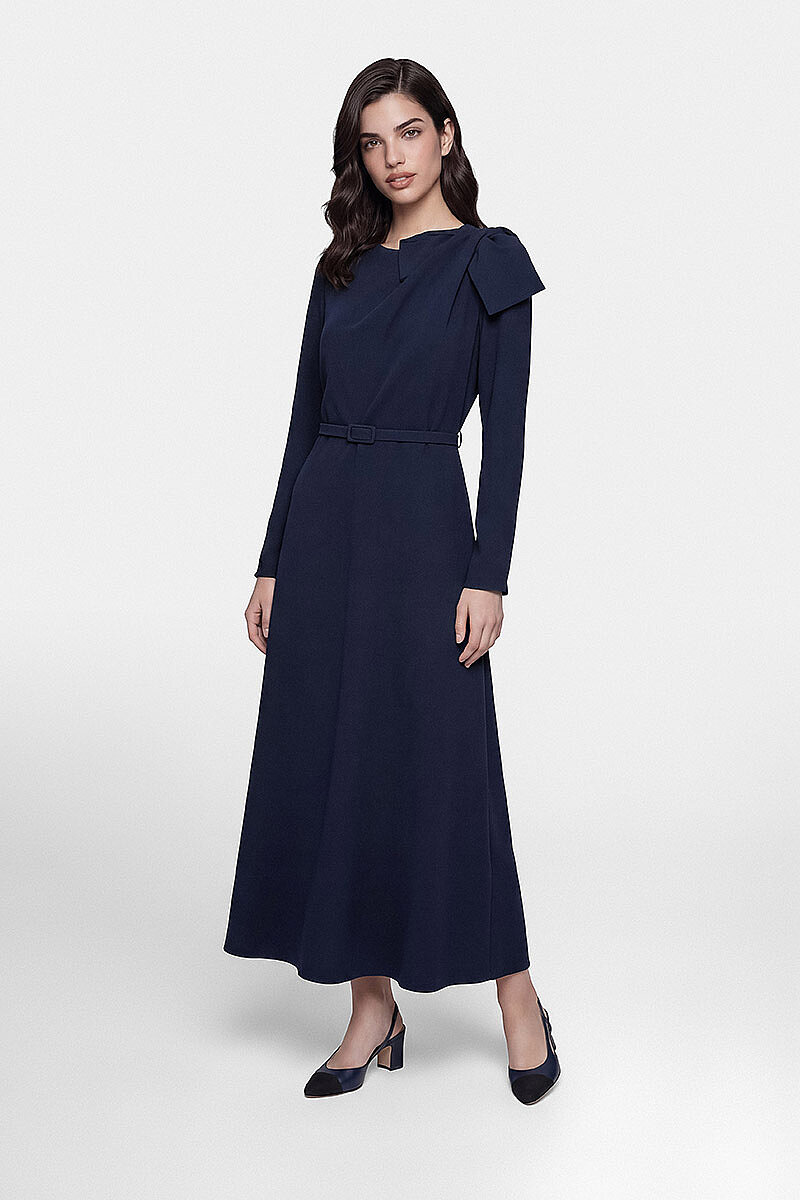 LORİN ELBİSE LACİVERT - 3