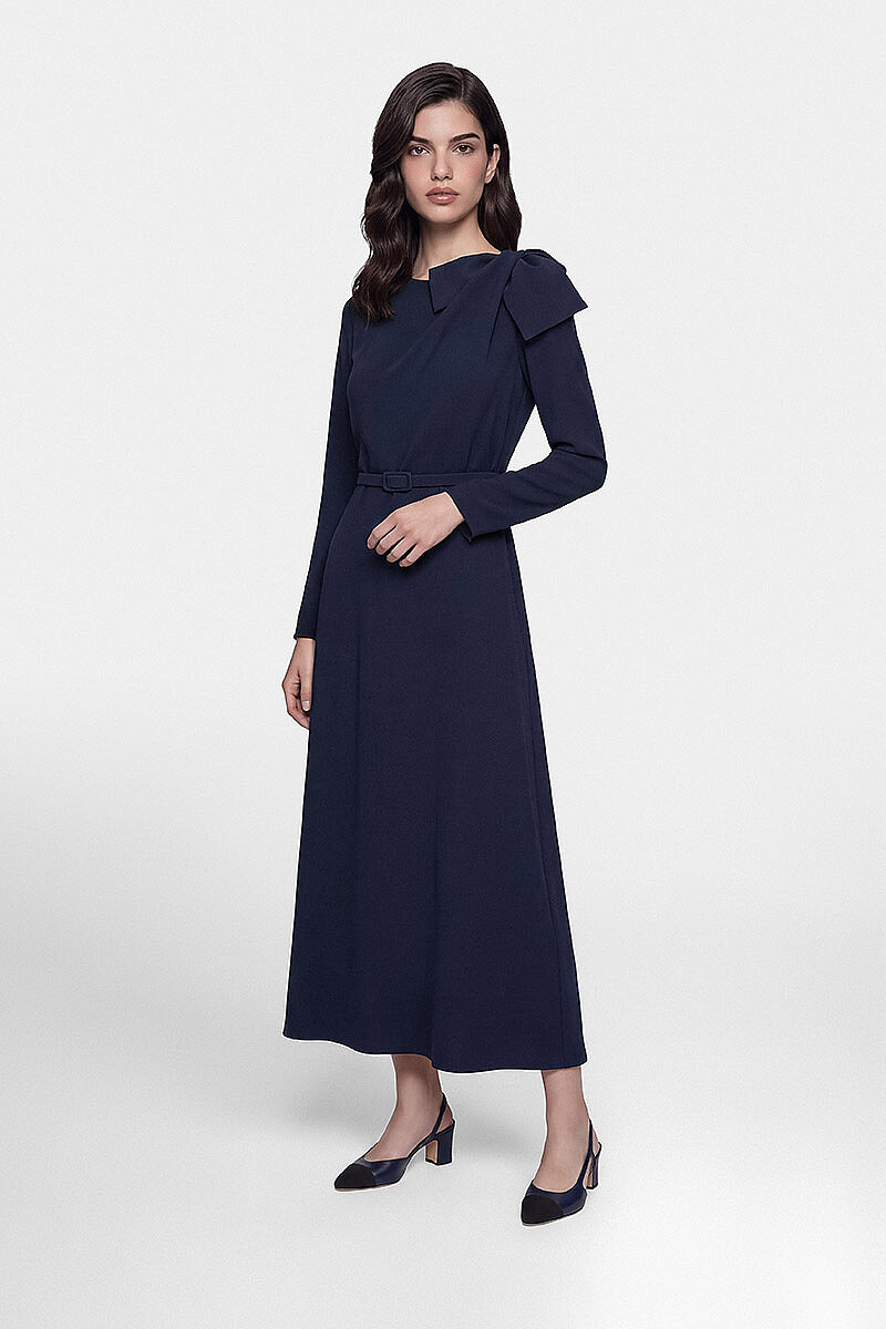 LORİN ELBİSE LACİVERT - 4