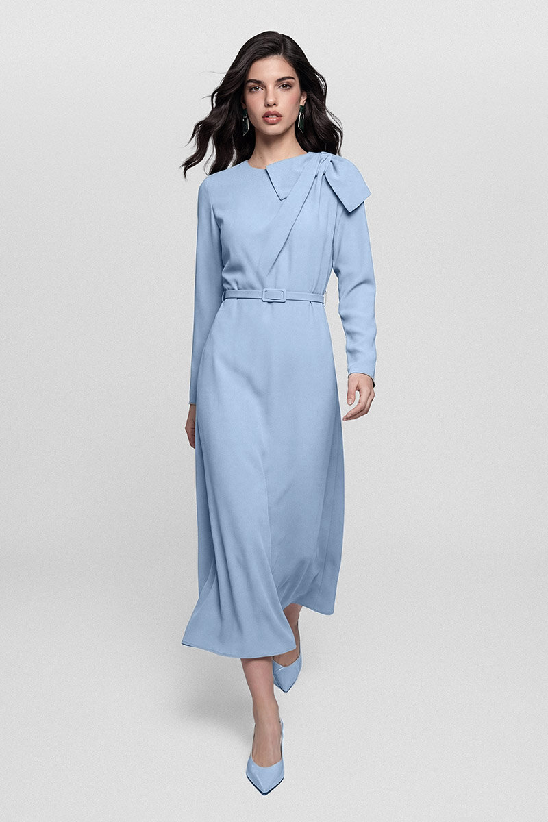 LORİN ELBİSE MAVİ - 4