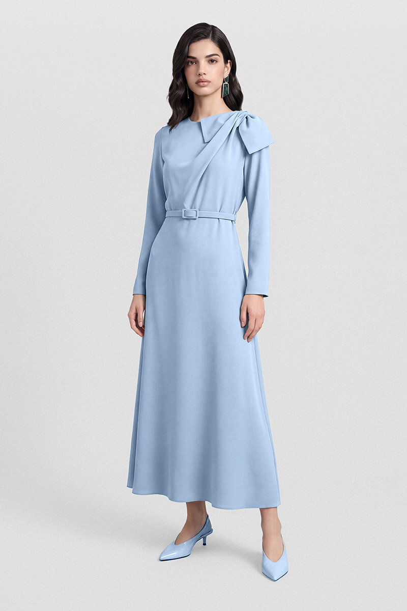 LORİN ELBİSE MAVİ - MMB