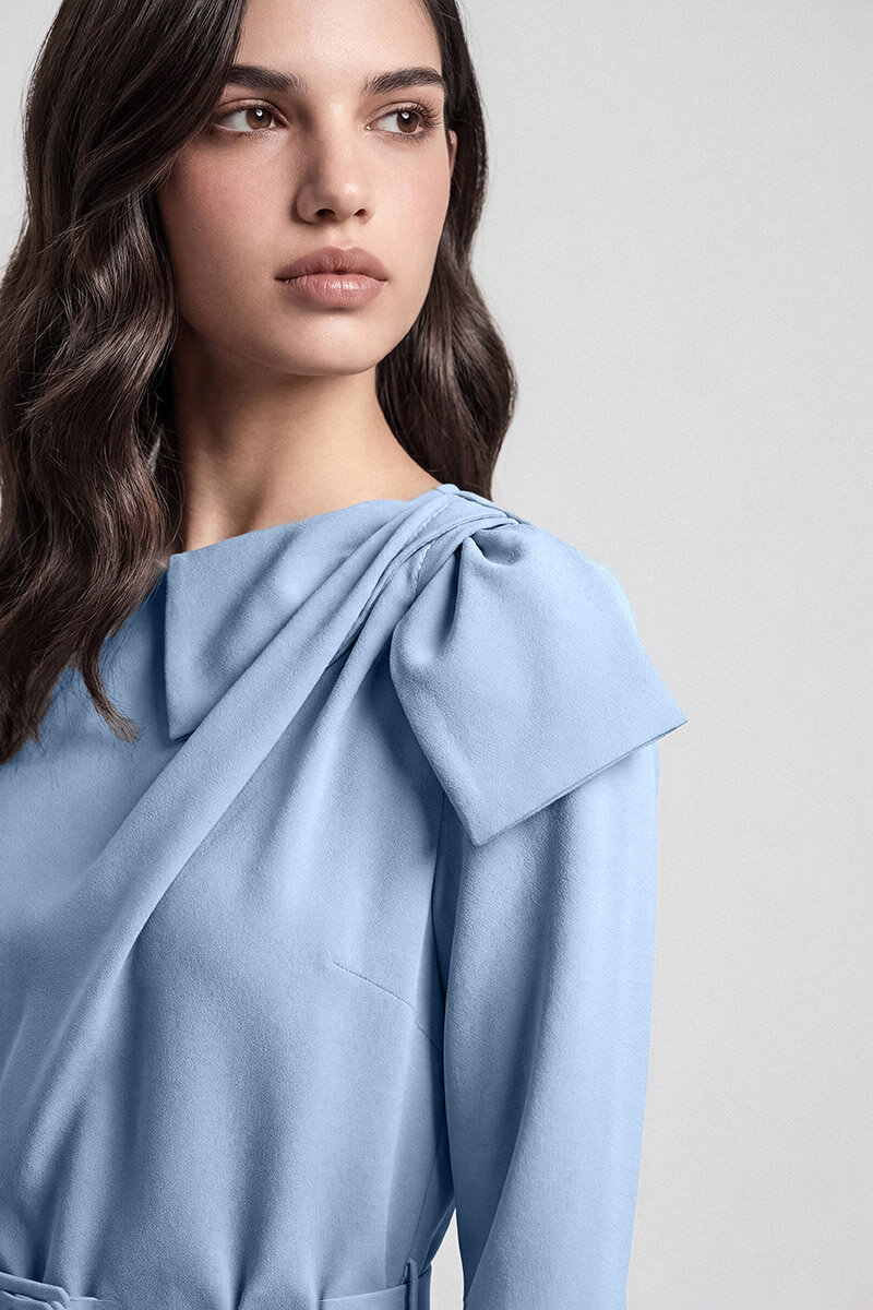 LORİN ELBİSE MAVİ - 3