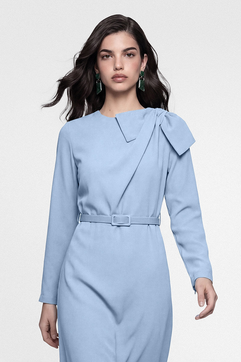 LORİN ELBİSE MAVİ - 6