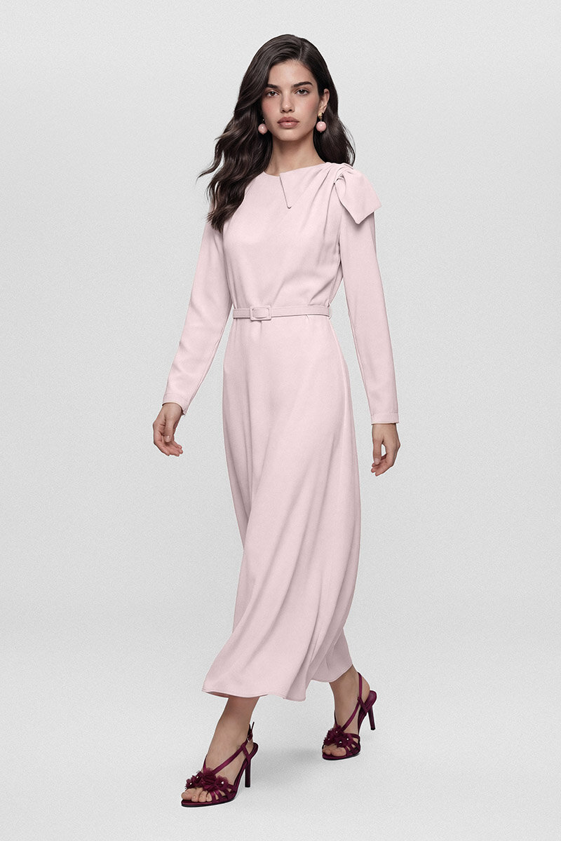 LORİN ELBİSE PEMBE - MMB