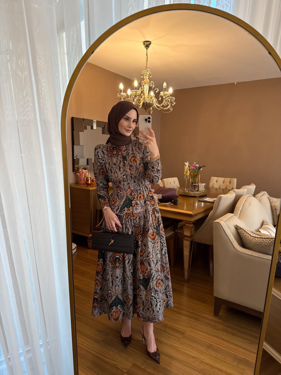 MİRAGE ELBİSE KAHVERENGİ - MMB