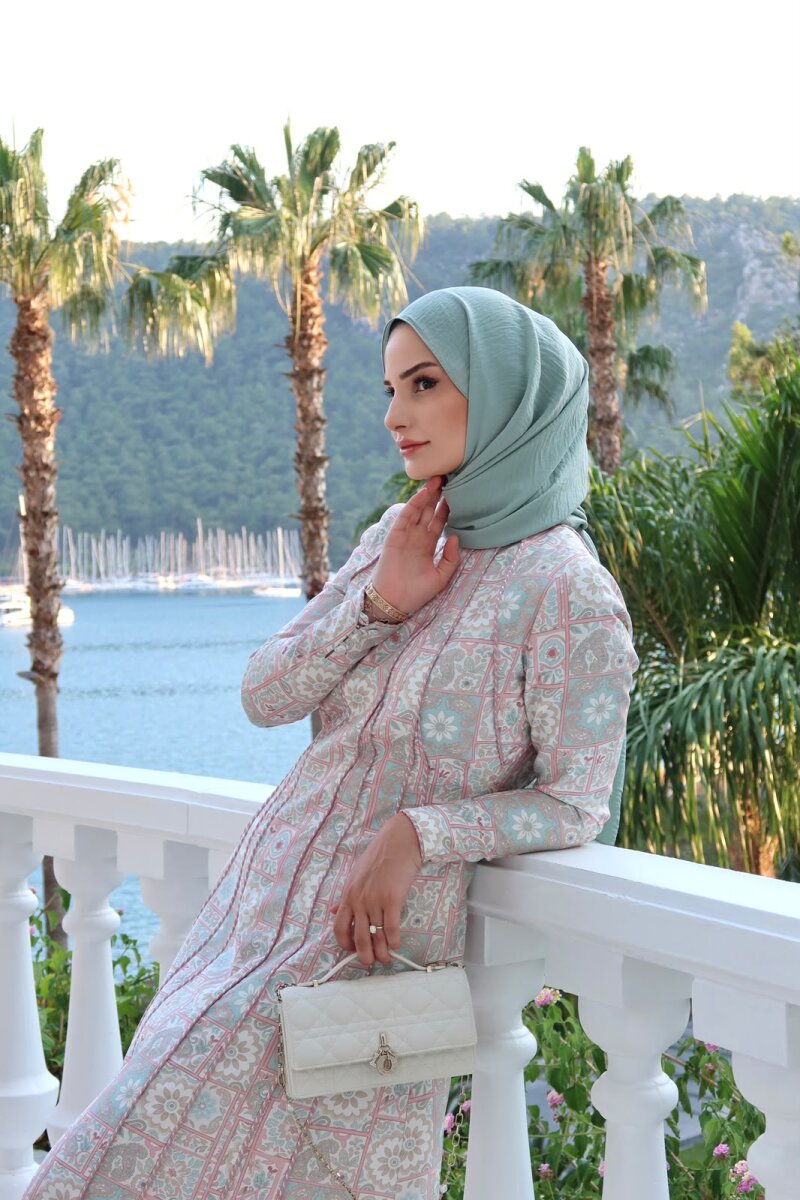 NARA ELBİSE PEMBE - 4
