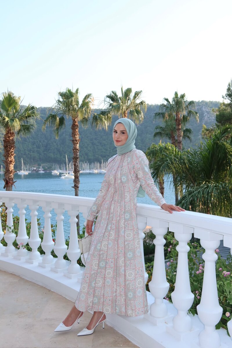 NARA ELBİSE PEMBE - 6