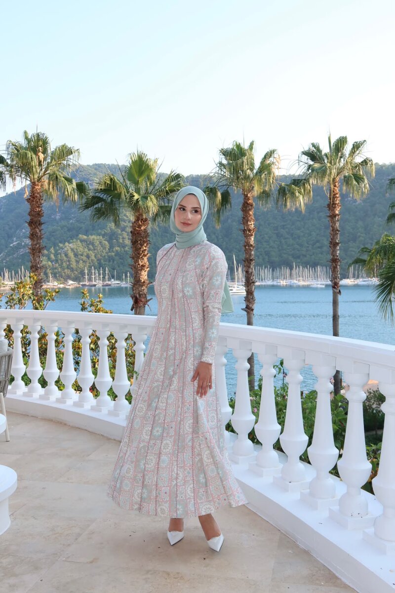 NARA ELBİSE PEMBE - 7