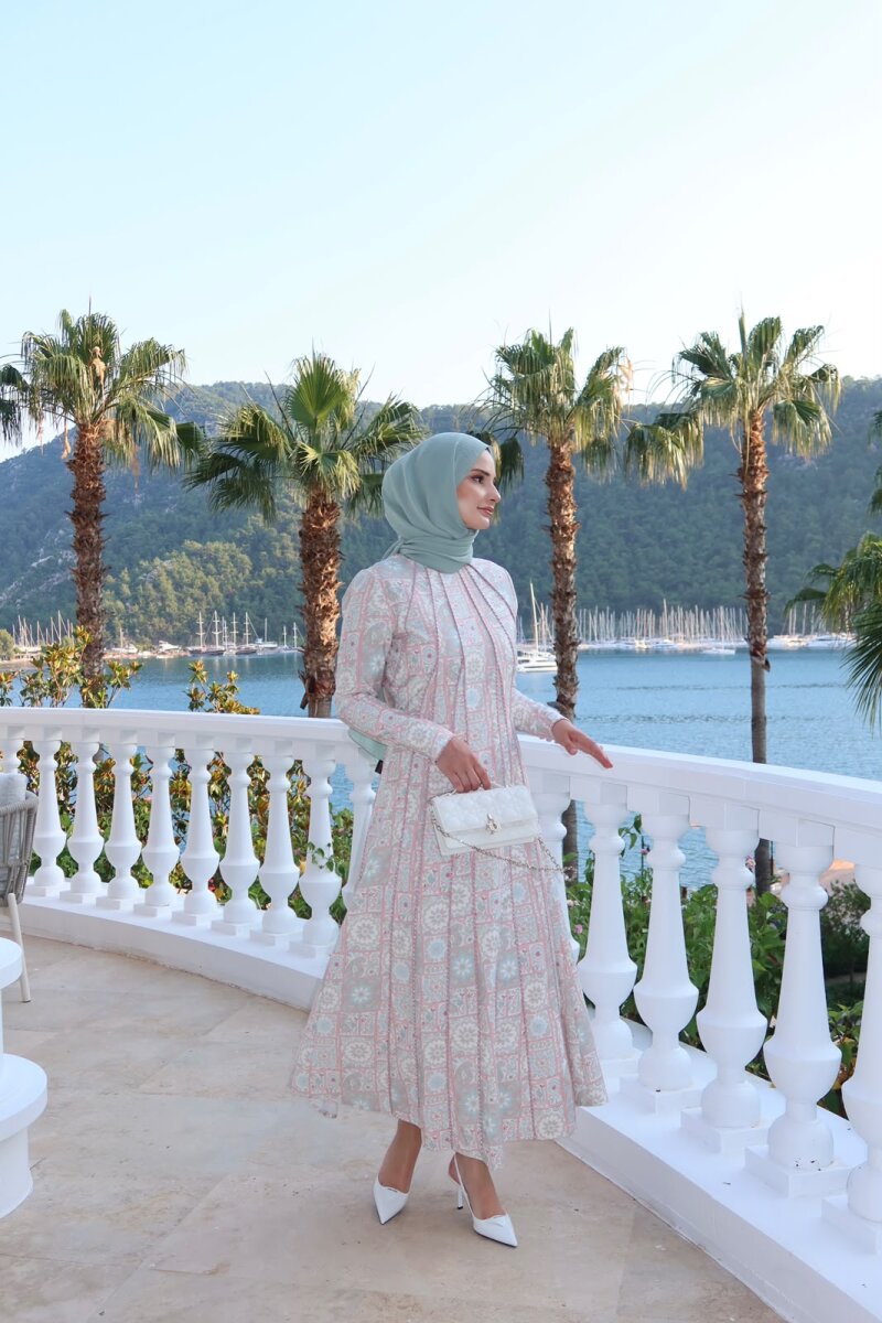 NARA ELBİSE PEMBE - 8