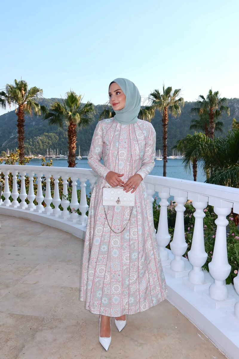 NARA ELBİSE PEMBE - 3