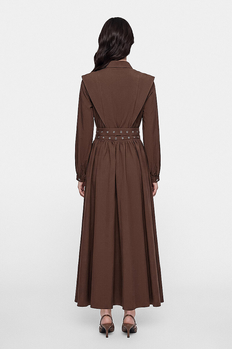 NEVA ELBİSE KAHVERENGİ - 5