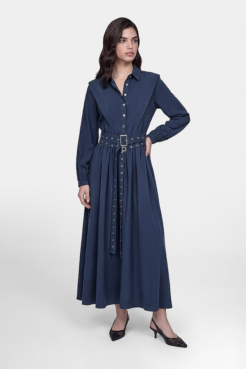 NEVA ELBİSE LACİVERT - 4