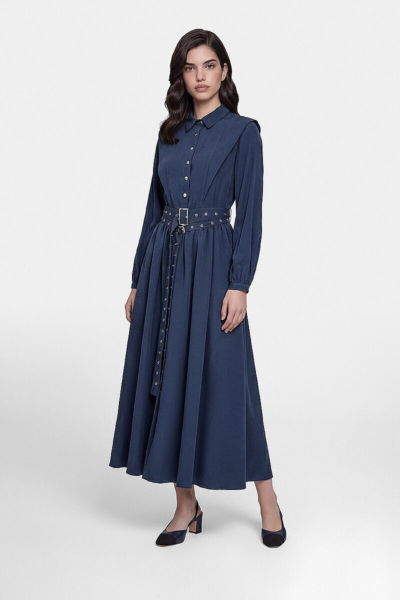 NEVA ELBİSE LACİVERT - MMB