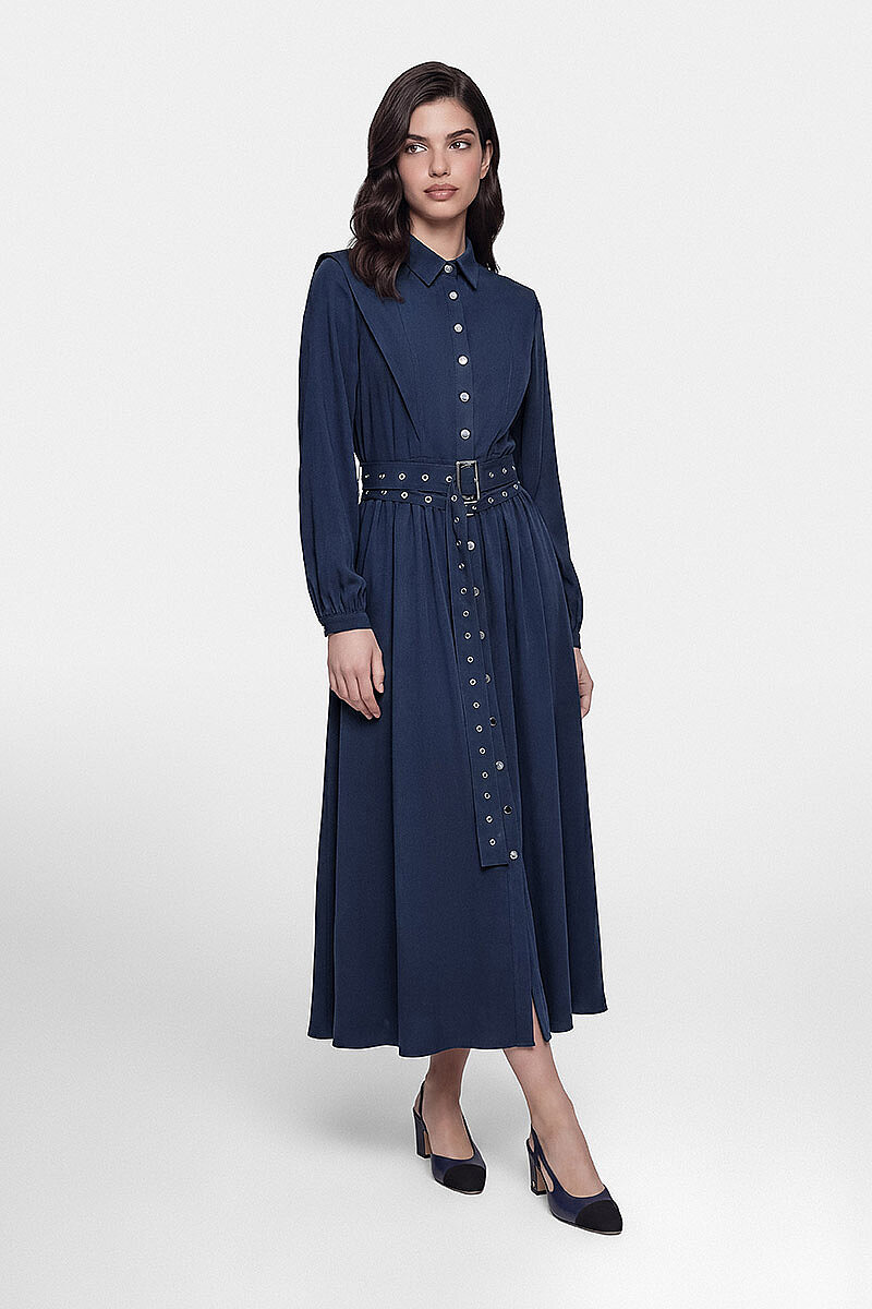 NEVA ELBİSE LACİVERT - 5