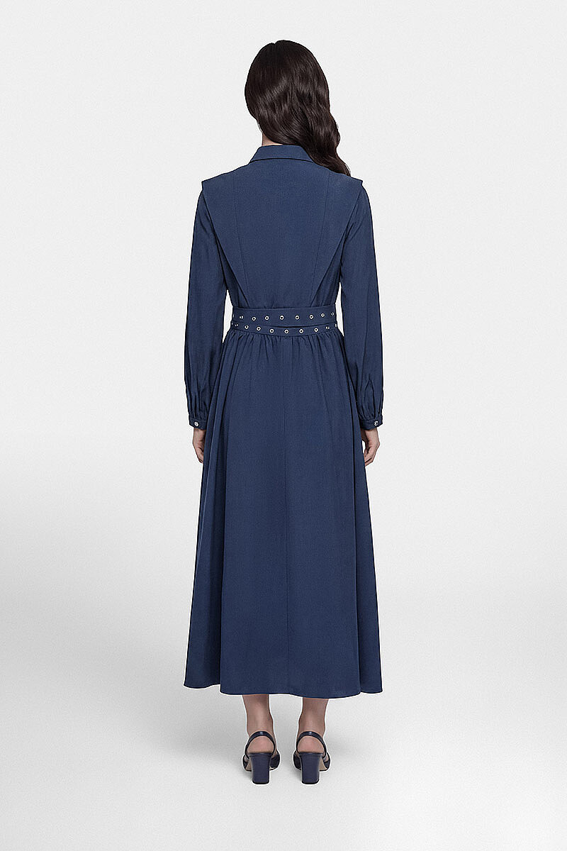 NEVA ELBİSE LACİVERT - 6