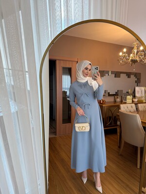MMB - PEARLY ELBİSE BEBE MAVİ