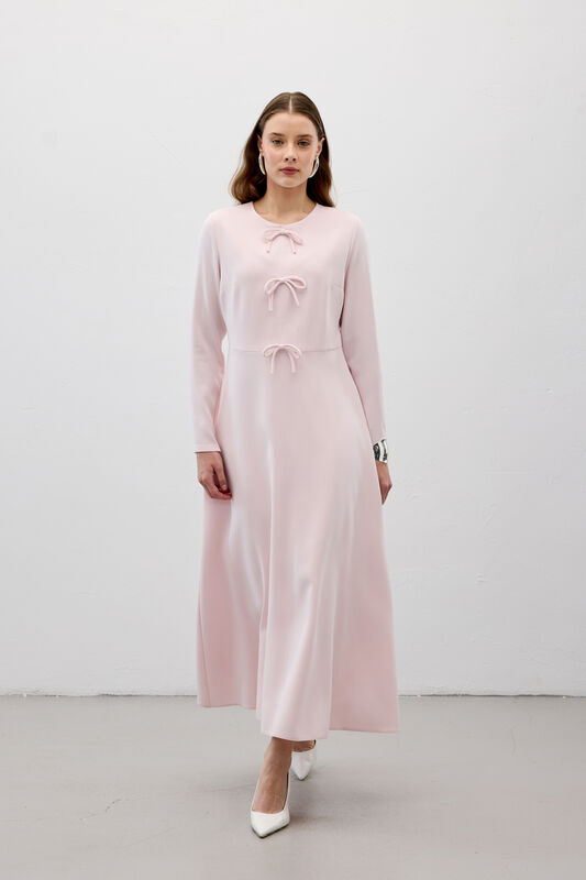PEARLY ELBİSE PUDRA PEMBE