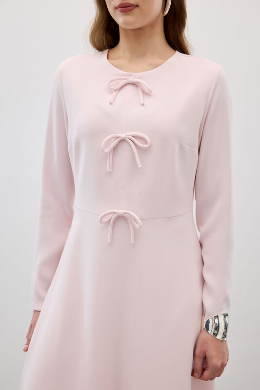 PEARLY ELBİSE PUDRA PEMBE