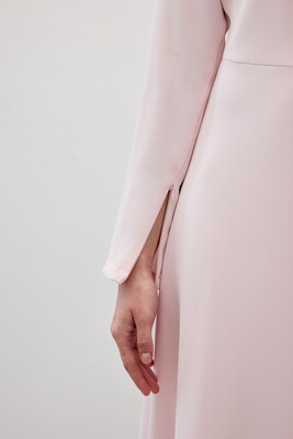 PEARLY ELBİSE PUDRA PEMBE - Thumbnail