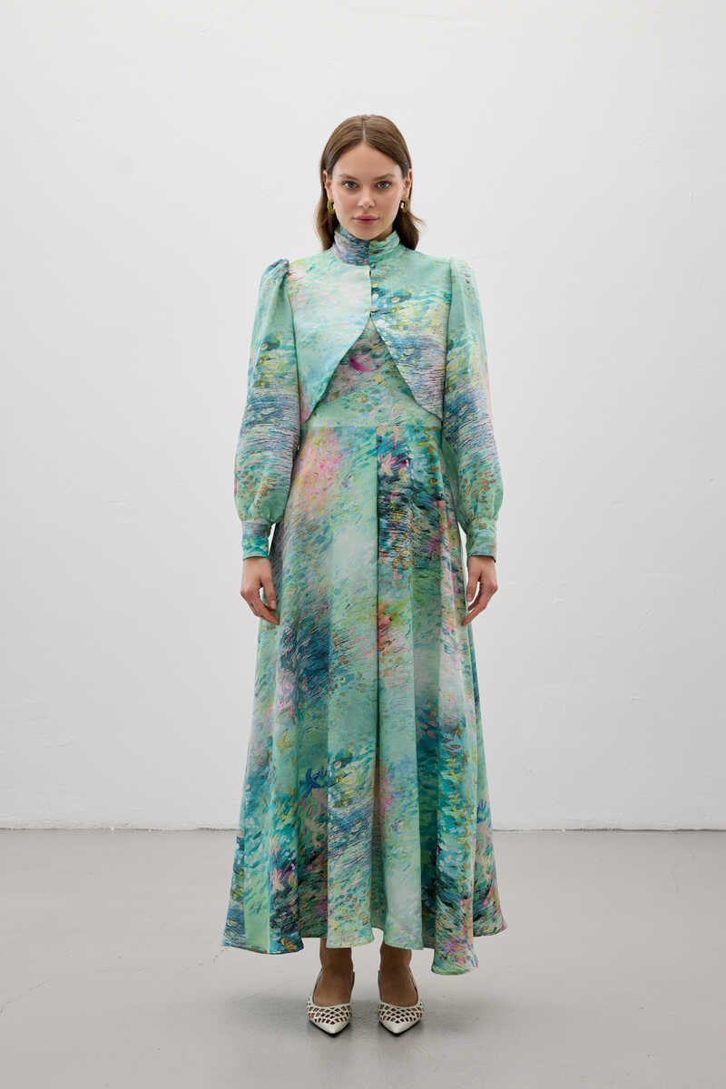 PERA ELBİSE YEŞİL - MMB