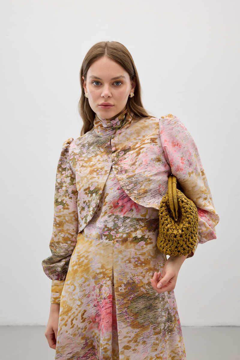 PERA ELBİSE BEJ - 4