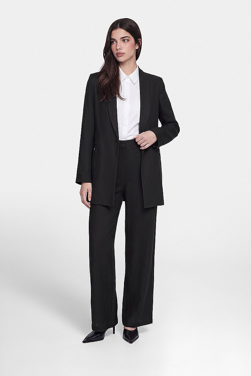 PRİVE KETEN TAKIM SİYAH - 2