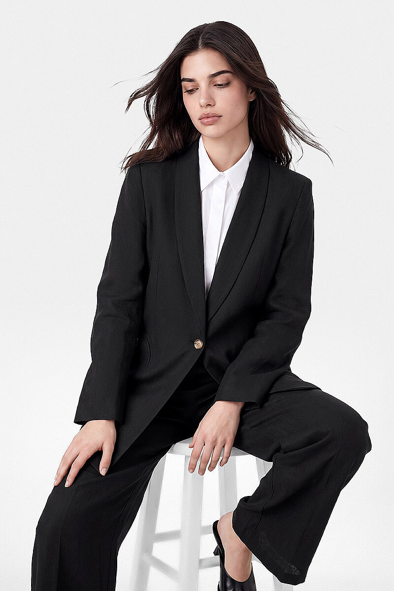 PRİVE KETEN TAKIM SİYAH - 3