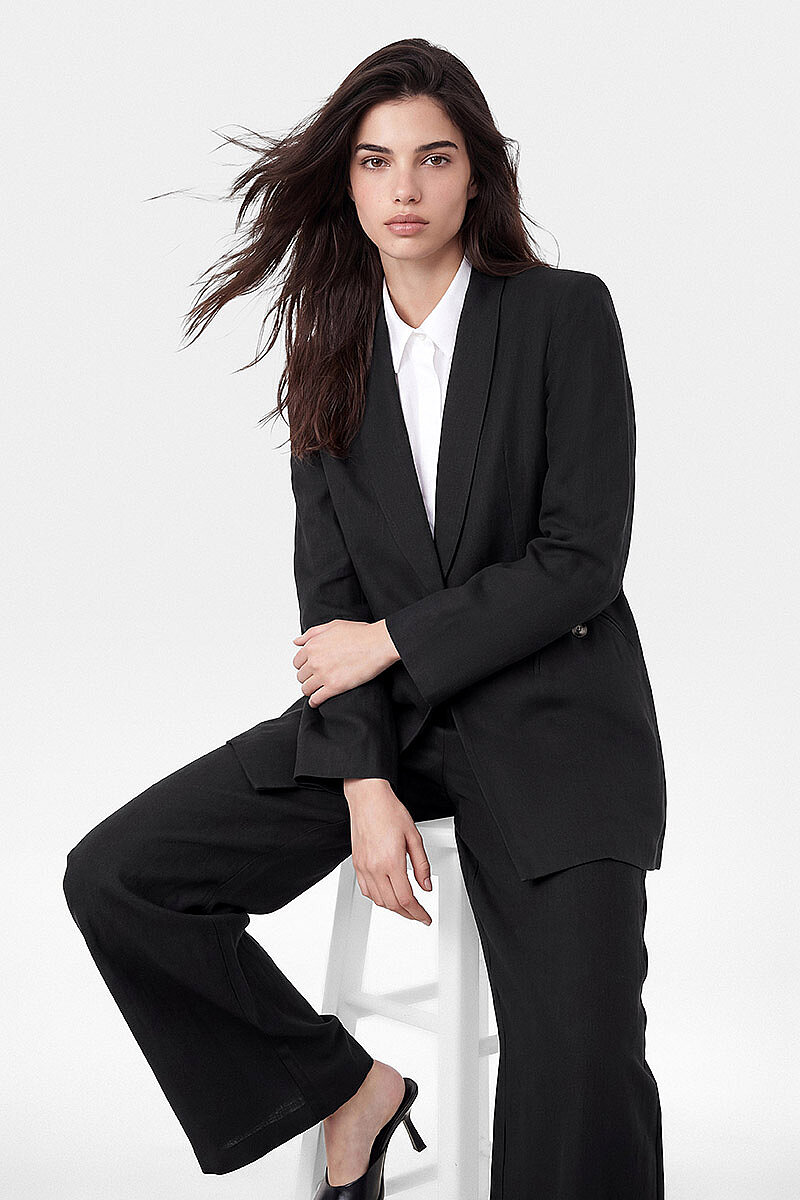 PRİVE KETEN TAKIM SİYAH - 4