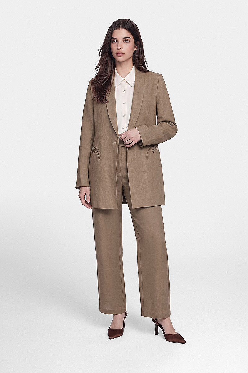 PRİVE KETEN TAKIM VİZON - 1