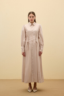 SANSA ELBİSE BEJ - 