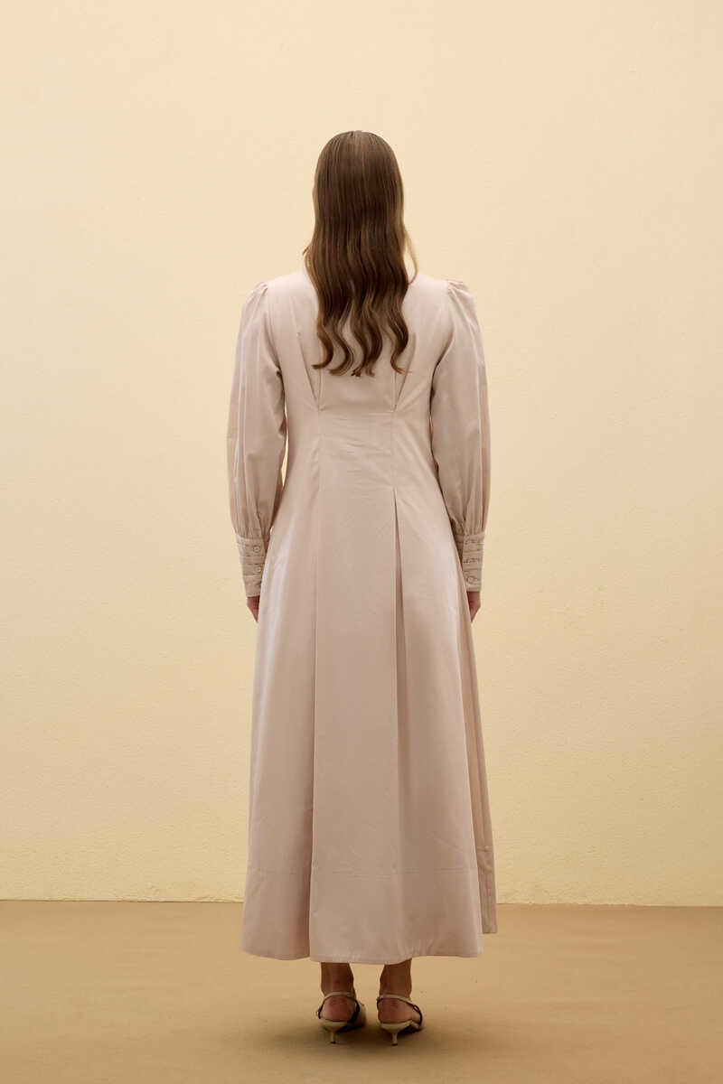 SANSA ELBİSE BEJ - 4