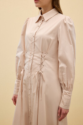 SANSA ELBİSE BEJ - (1)