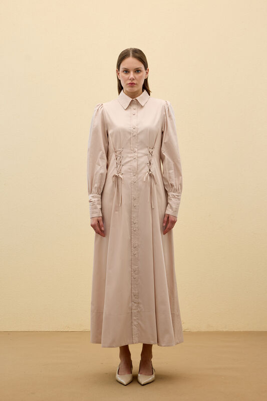 SANSA ELBİSE BEJ