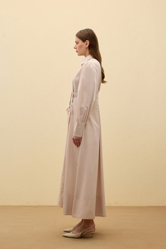 SANSA ELBİSE BEJ